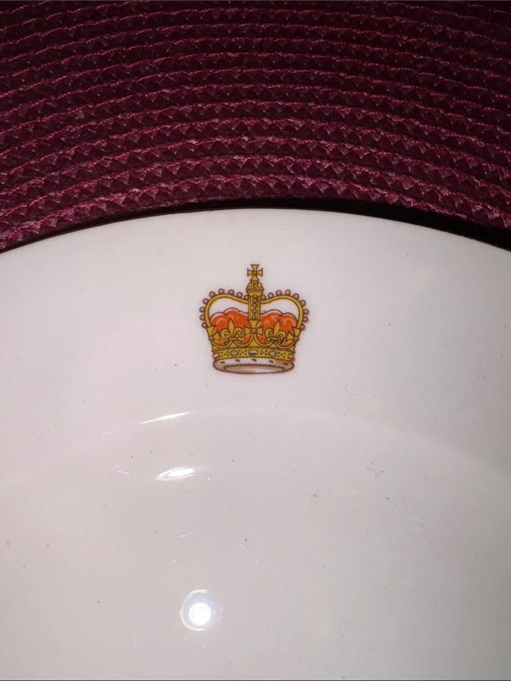 Commemorative Queen Elizabeth II White and Gold Coronation Dinner Plate 8”